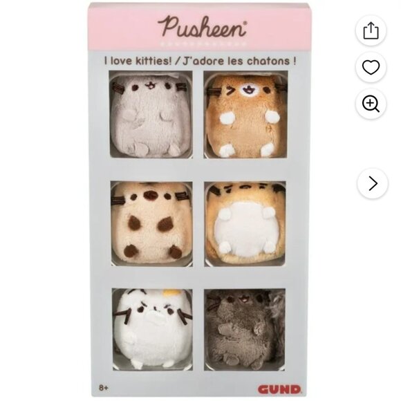 GUND Pusheen Comic Collector Set of 6 Plush Stuffed Animal Cats - Picture 1 of 10